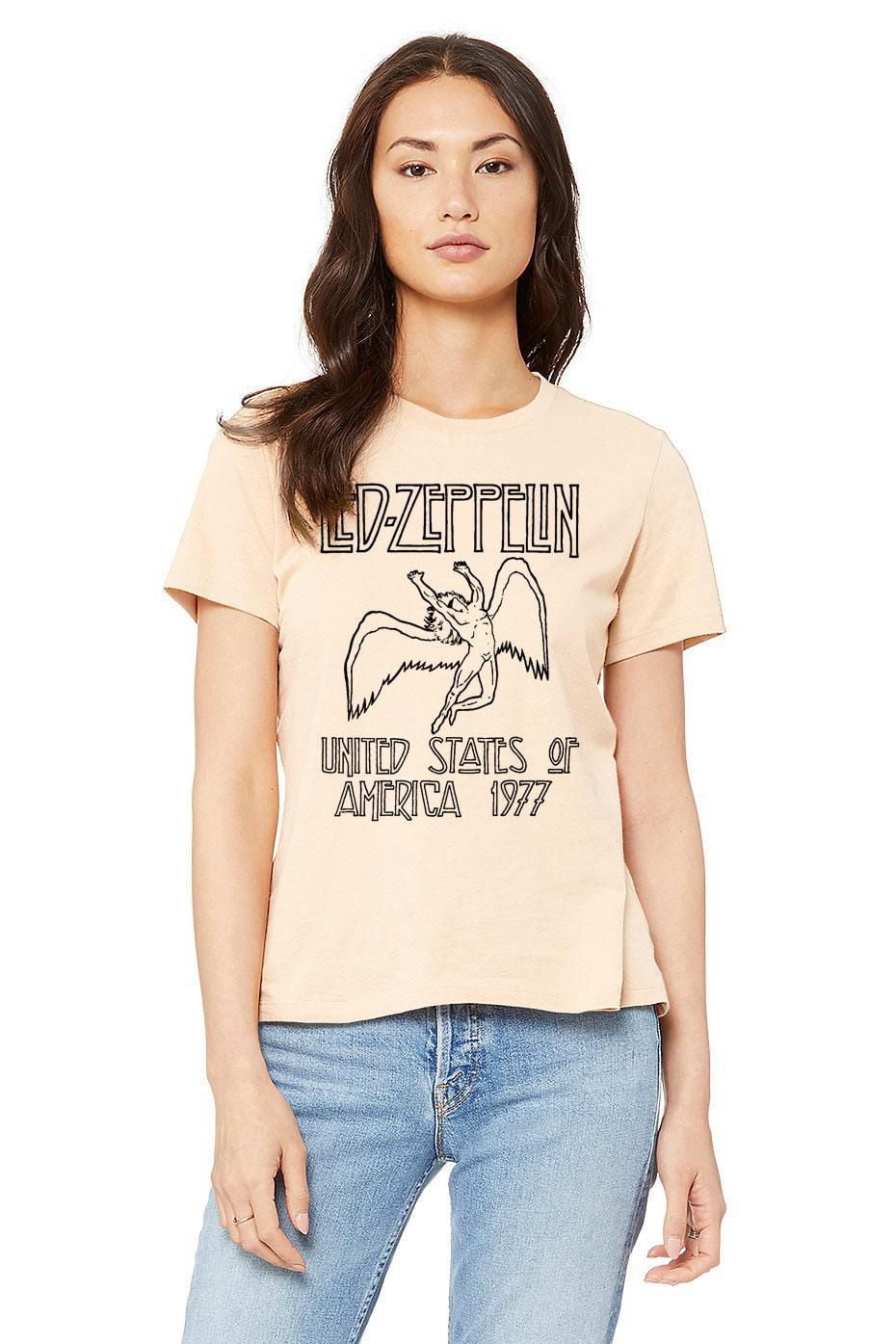 Licensed Led Zeppelin Women's Natural Short Sleeve Tee