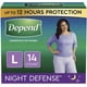Sous-vêtement d’incontinence de nuit Night Defense de Depend pour femmes 14 Unités – image 1 sur 6