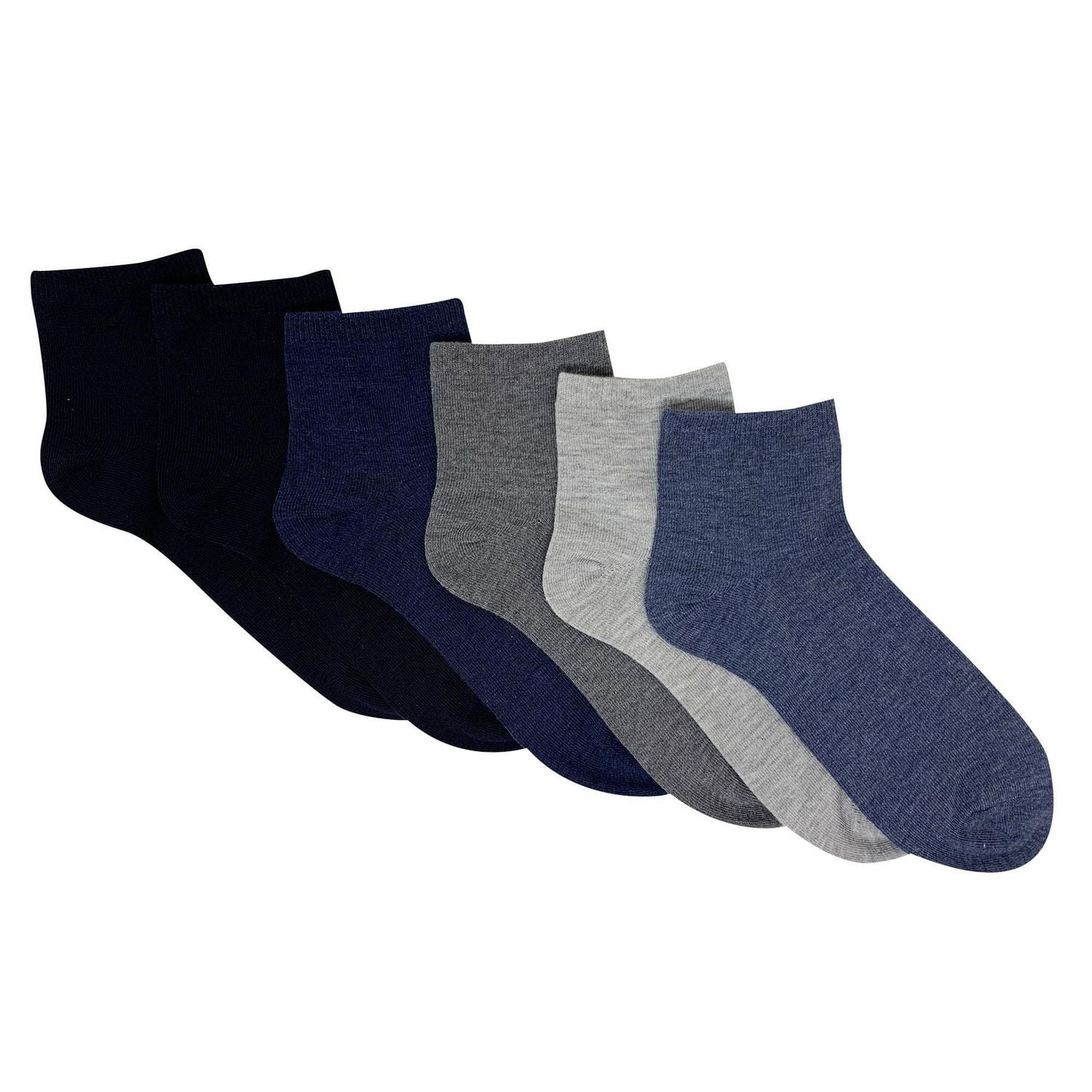 Secret P6 Flat Knit Quarter Socks, Sizes 6-10