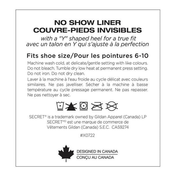 Secret Comfort 3pk No Show Liner, Fits shoe sizes 6-10 