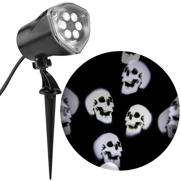 Projecteur à image de têtes de morts effrayantes LightshowMC Whirl-A-Motion de Gemmy Industries