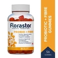 thumbnail image 1 of Florastor Probiotic + Fibre Gummies for Digestive Health and Constipation Relief, Peach Lemonade Flavor, 56 Gummies, 1 of 10