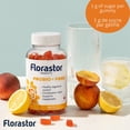 thumbnail image 3 of Florastor Probiotic + Fibre Gummies for Digestive Health and Constipation Relief, Peach Lemonade Flavor, 56 Gummies, 3 of 10