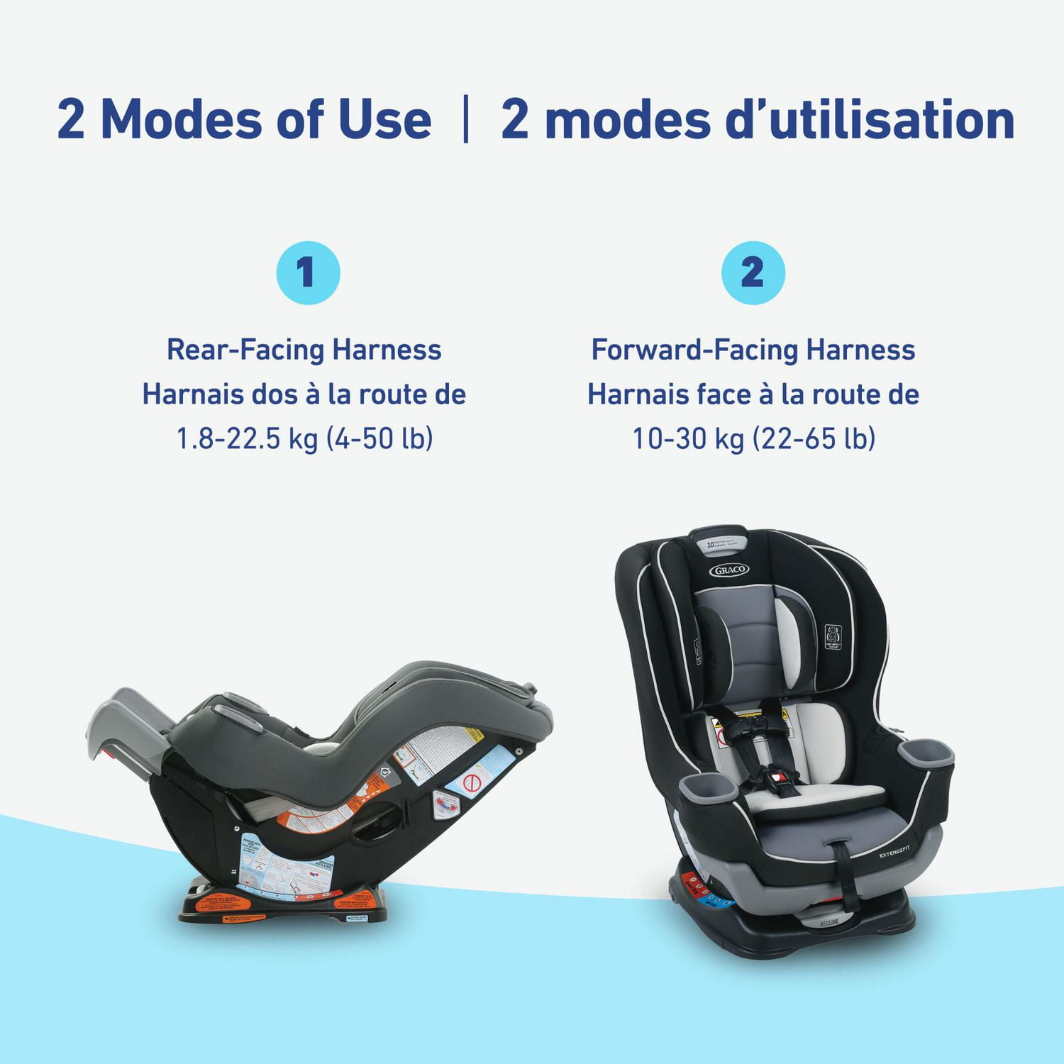 Graco Extend2Fit Convertible Car Seat, Child Weight 4-65 lbs