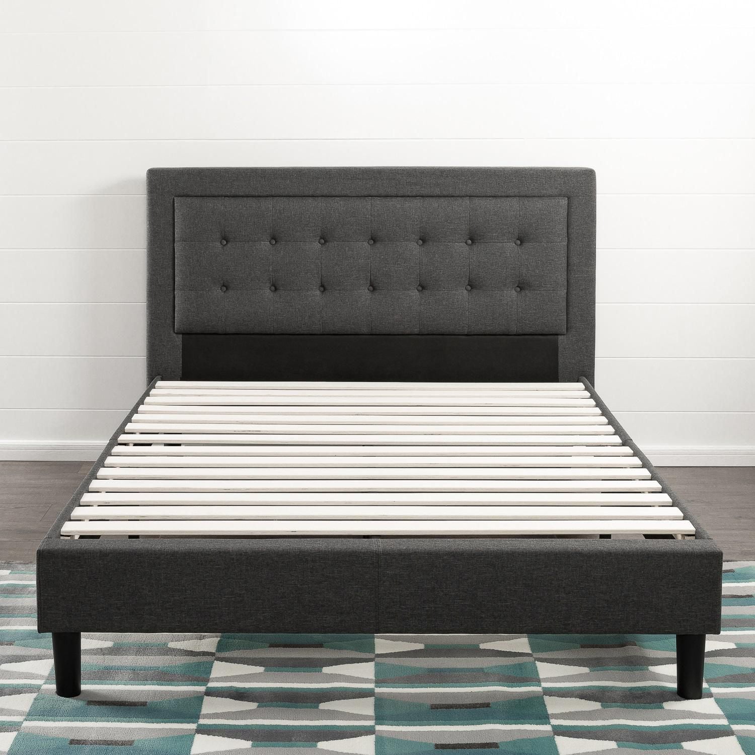 Zinus Cherie Faux Leather Classic Upholstered Platform Bed Frame - No Box  Spring Needed - 5 year warranty 