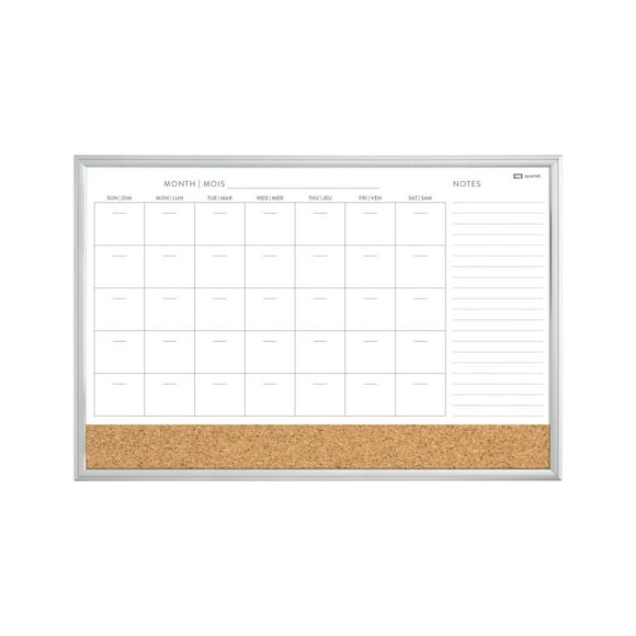 Quartet 24 x 36 Aluminum Frame Calendar Combo Board, Combo Board
