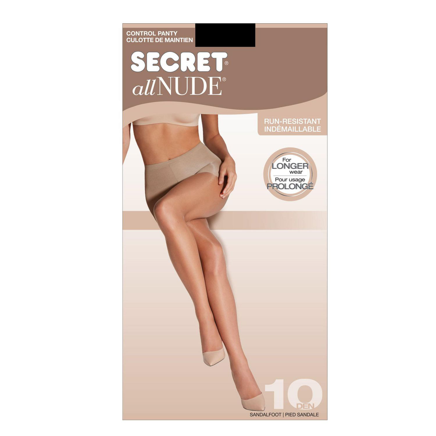 Secret All Nude Control Top Pantyhose 1pk, Sizes B to D