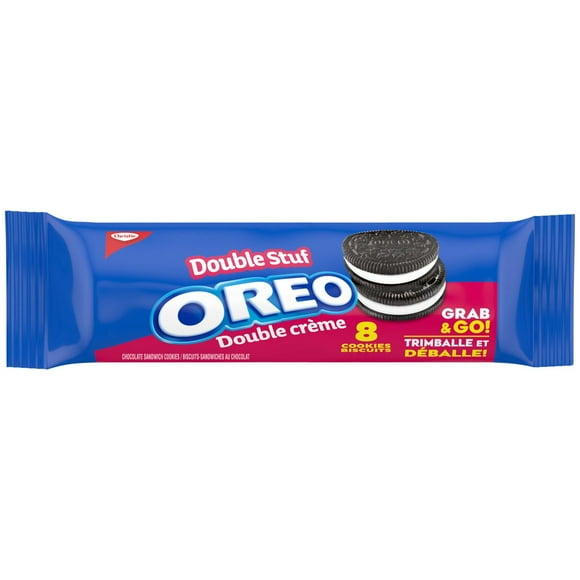 OREO, Double Stuf, Chocolate Cookie Sandwich, Pack of 8, 116 g