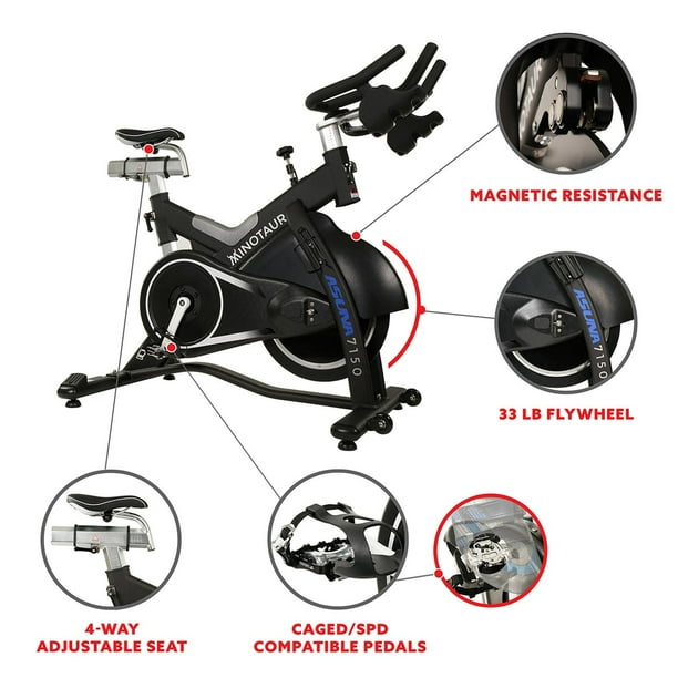 Indoor Cycling Bike Magnetic Belt Drive w/ High Weight Capacity and De