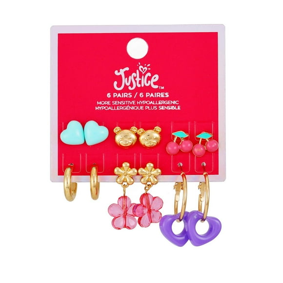 Ensemble de boucles d'oreilles Justice
