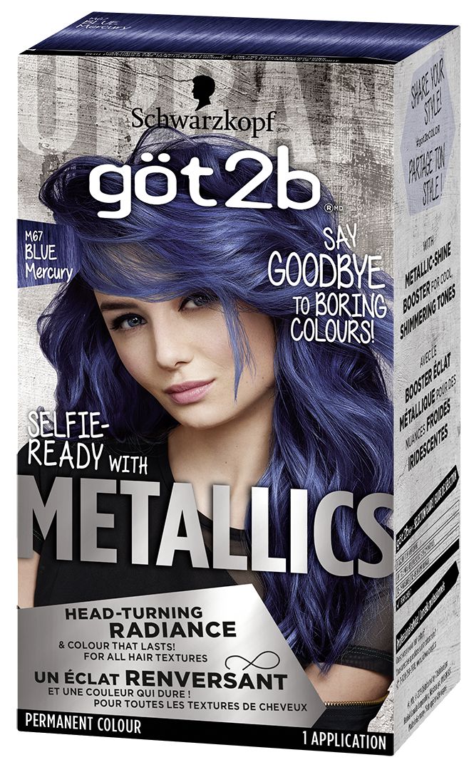 Got2b Metallic Permanent Hair Color M67 Blue Mercury Walmart Canada