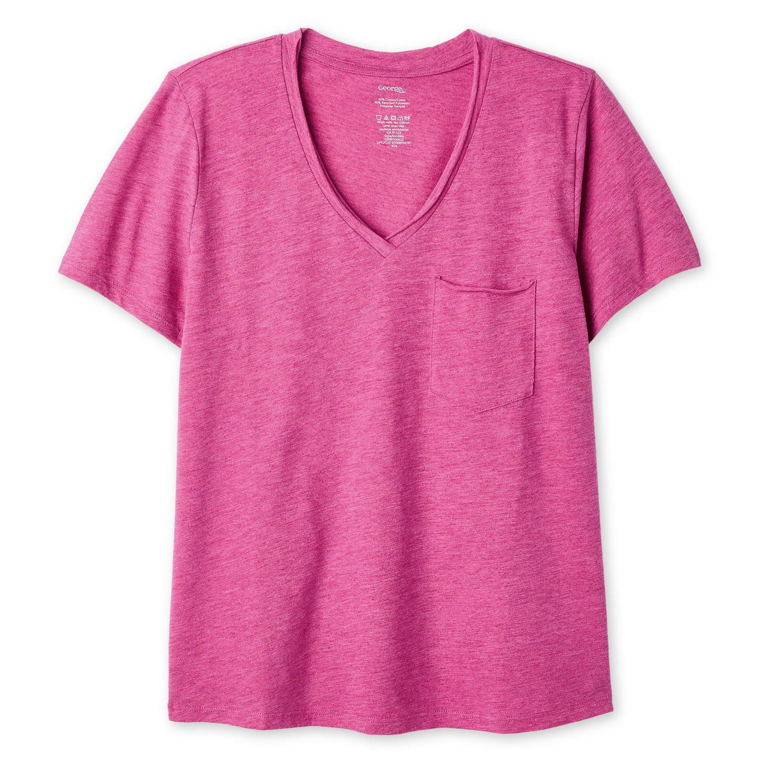 T-shirt à pochette encolure en V George pour femmes