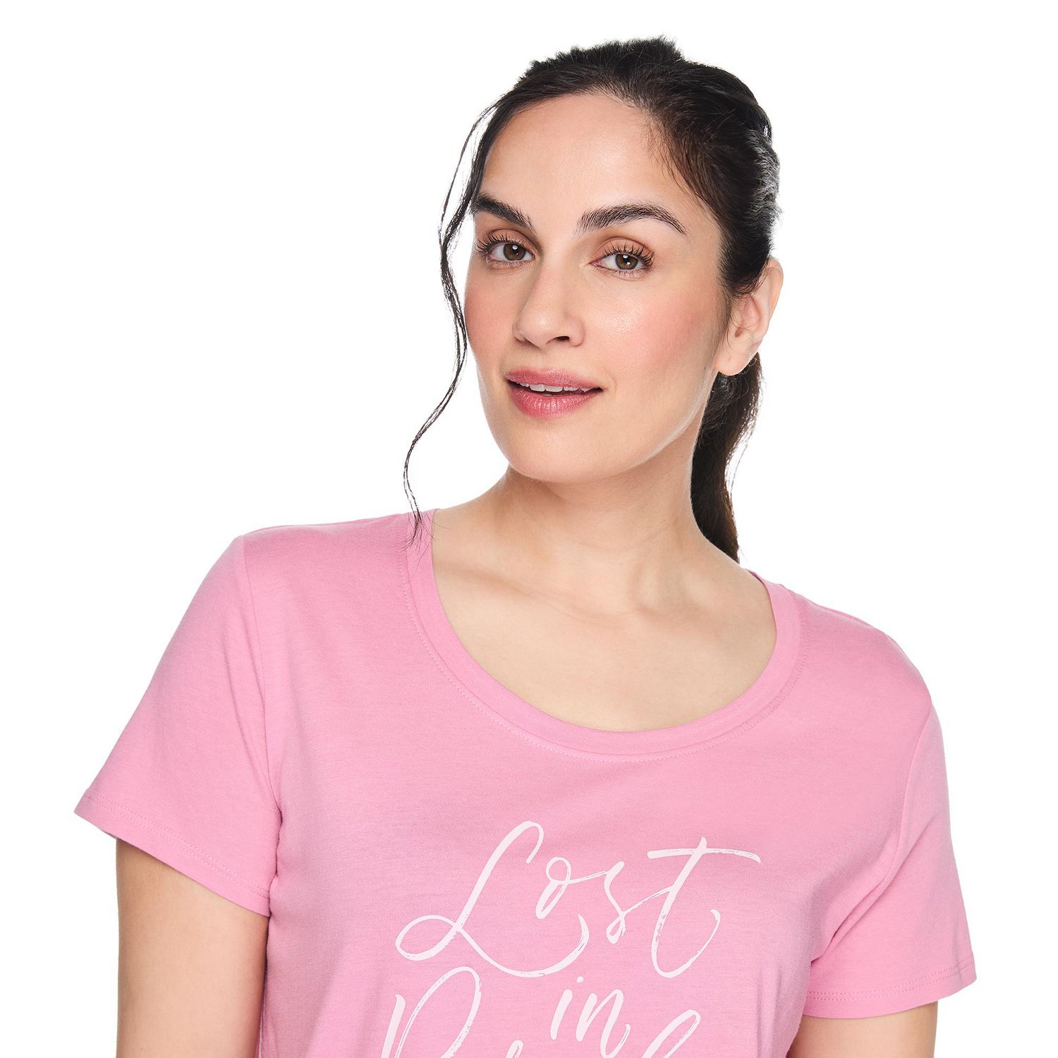 T-shirt de nuit avec encolure dégagée George pour femmes