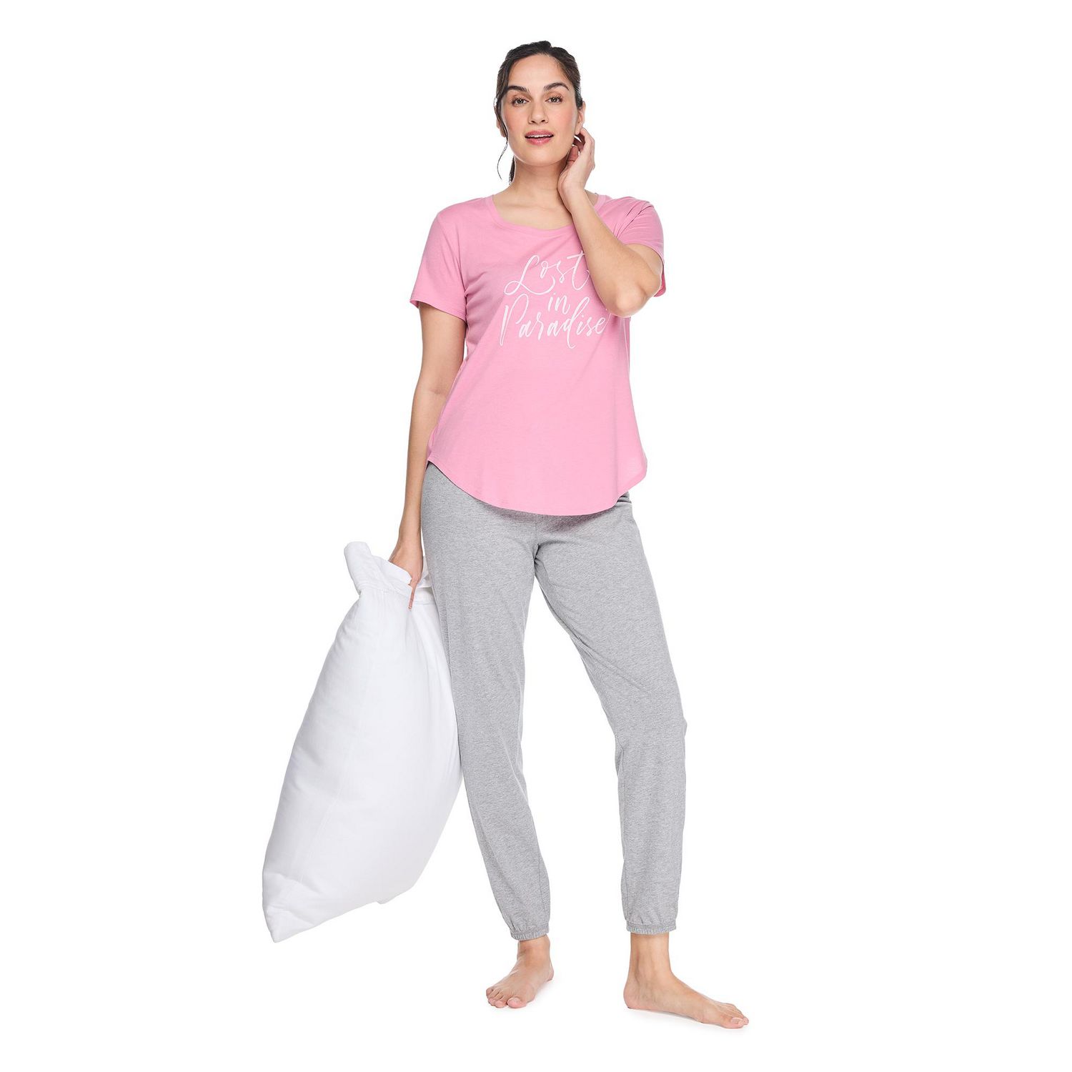 T-shirt de nuit avec encolure dégagée George pour femmes