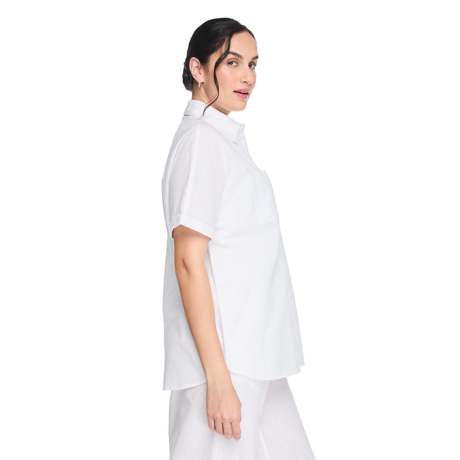 Chemise de camp en mélange lin George pour femmes