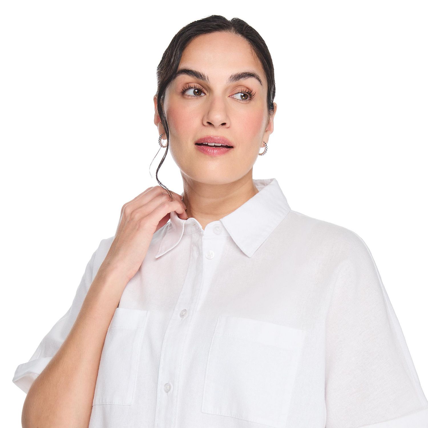 Chemise de camp en mélange lin George pour femmes