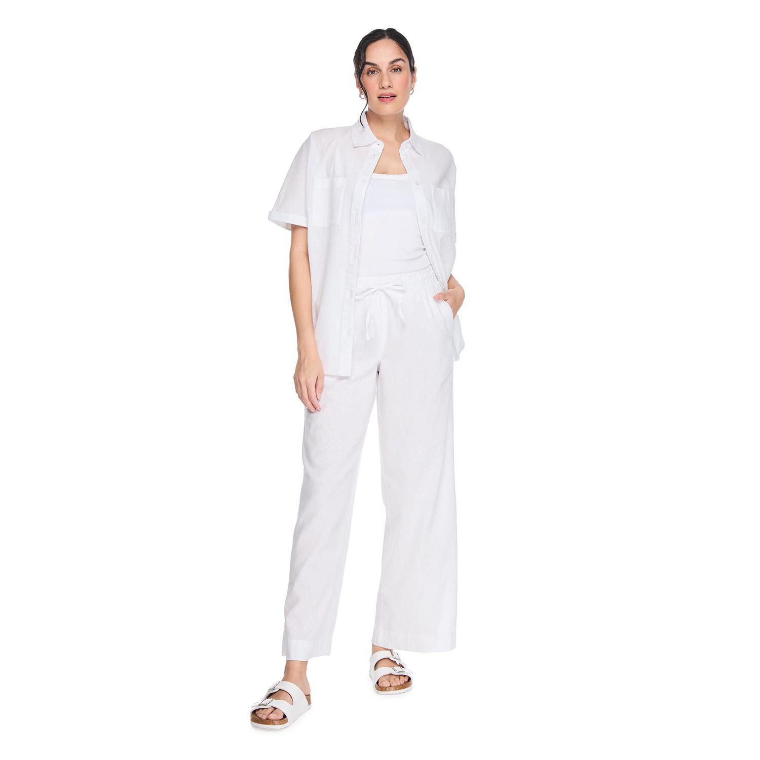 Chemise de camp en mélange lin George pour femmes
