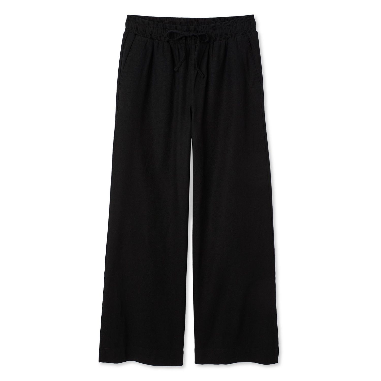 Pantalon à jambe large en mélange de lin George pour femmes