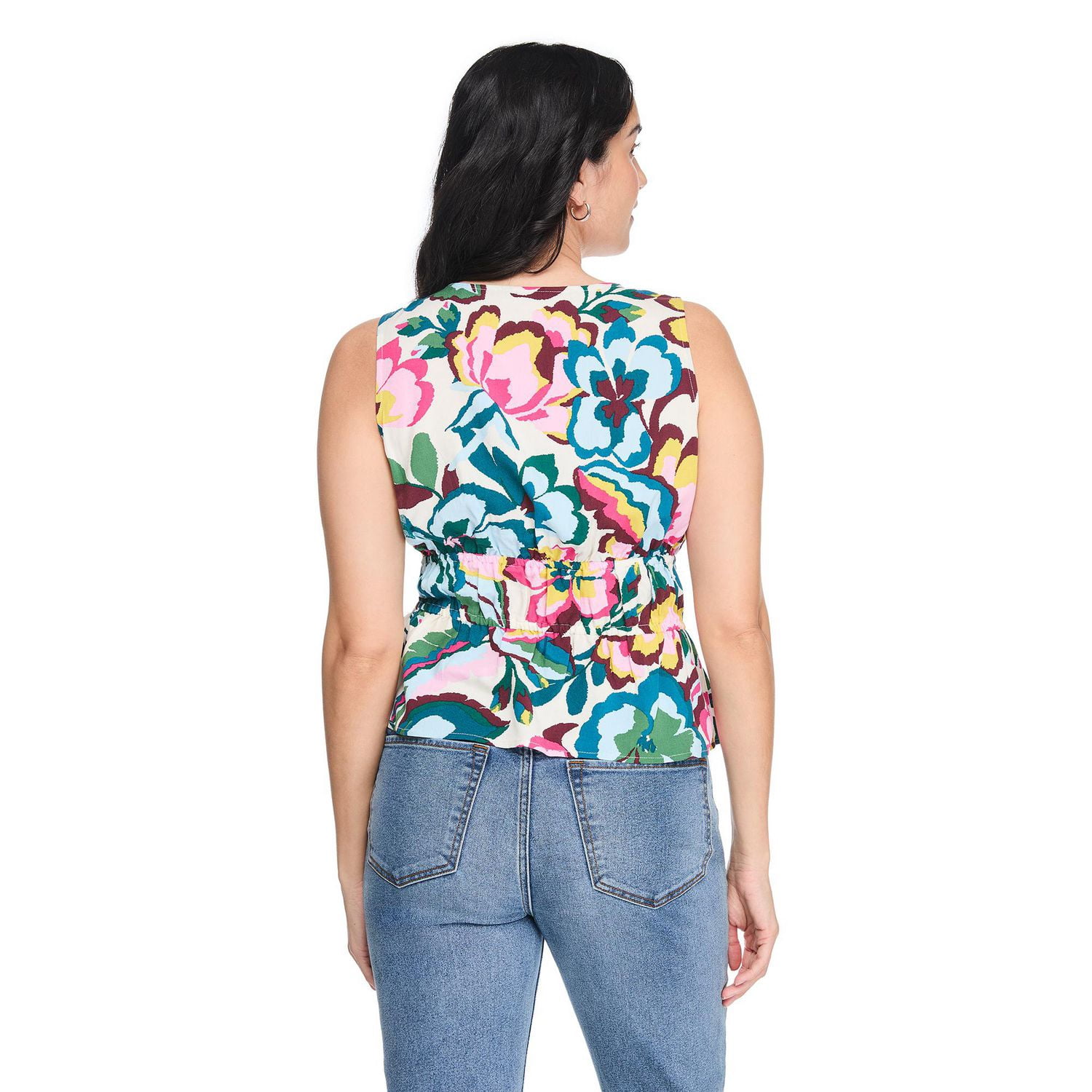 George Women's V-Neck Woven Tank Top