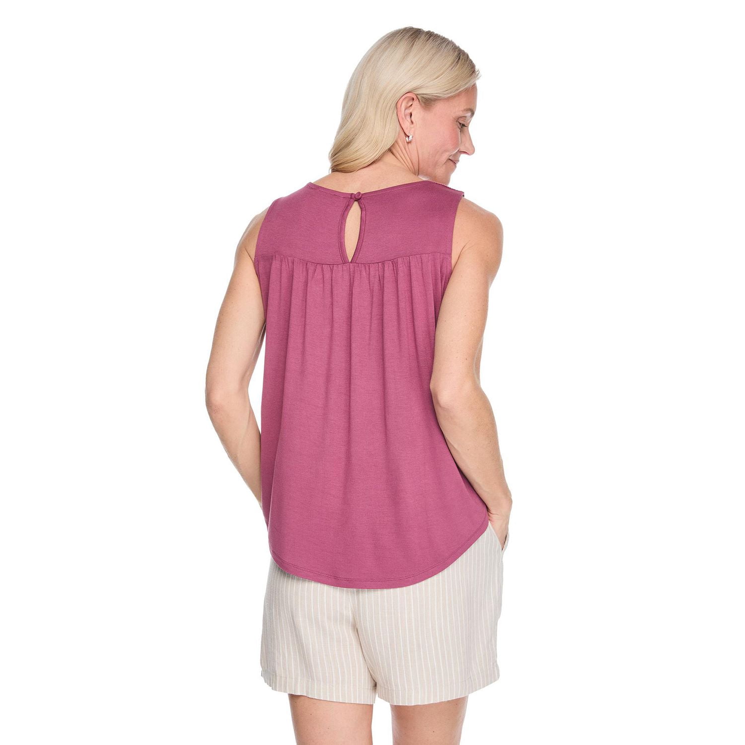 Iyla Women's Crochet Yoke Tank Top