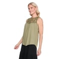 thumbnail image 2 of Iyla Women's Crochet Yoke Tank Top, 2 of 6