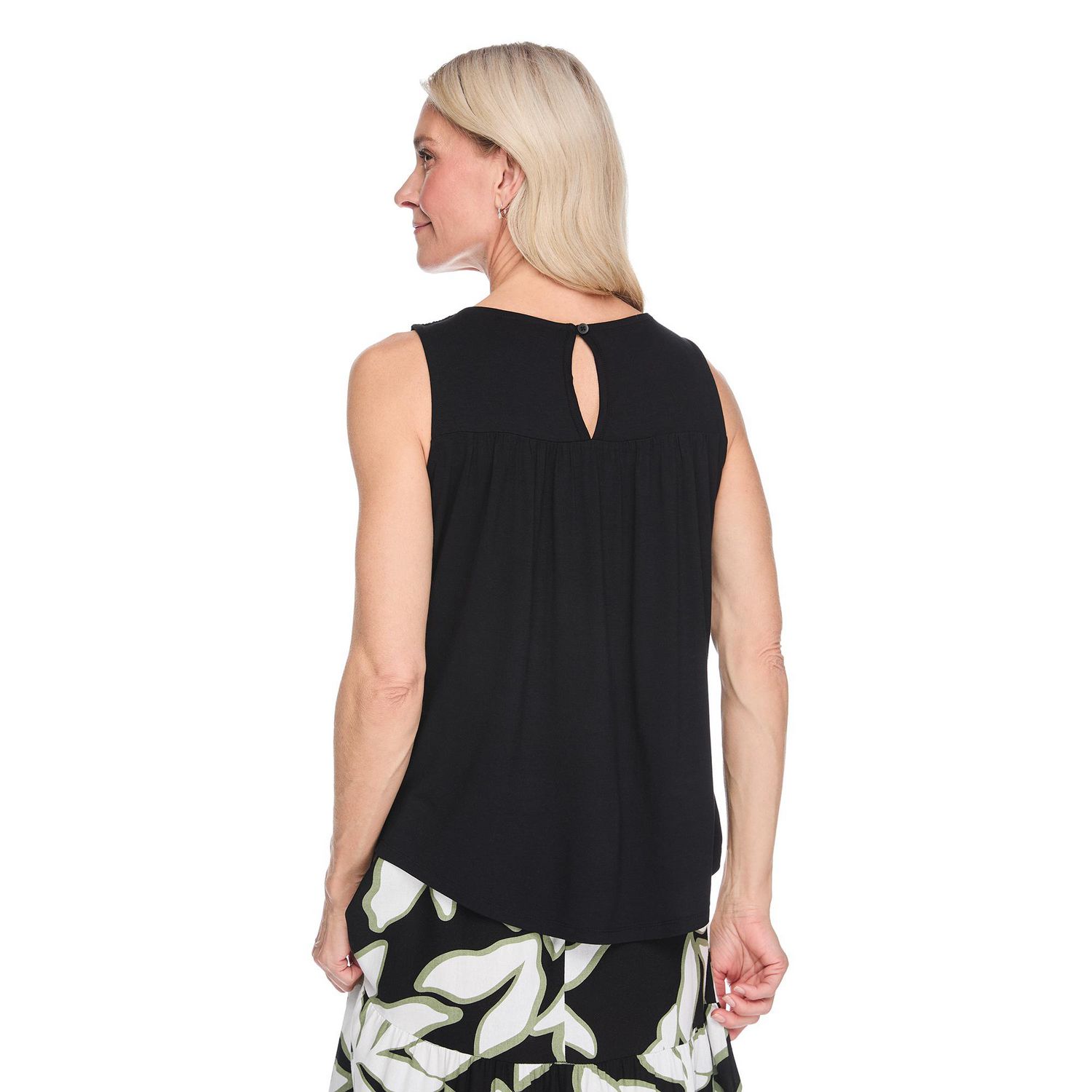 Iyla Women's Crochet Yoke Tank Top