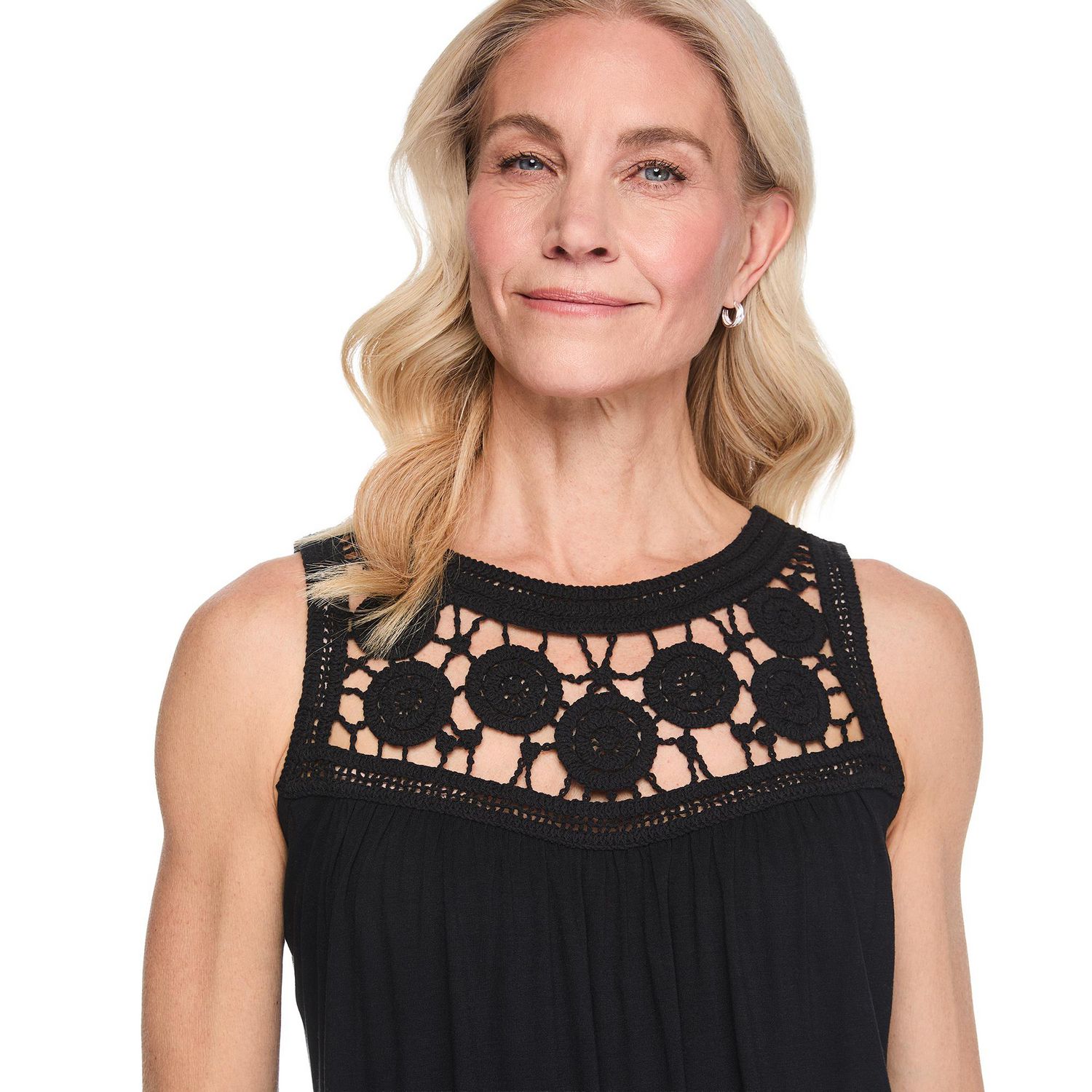Iyla Women's Crochet Yoke Tank Top