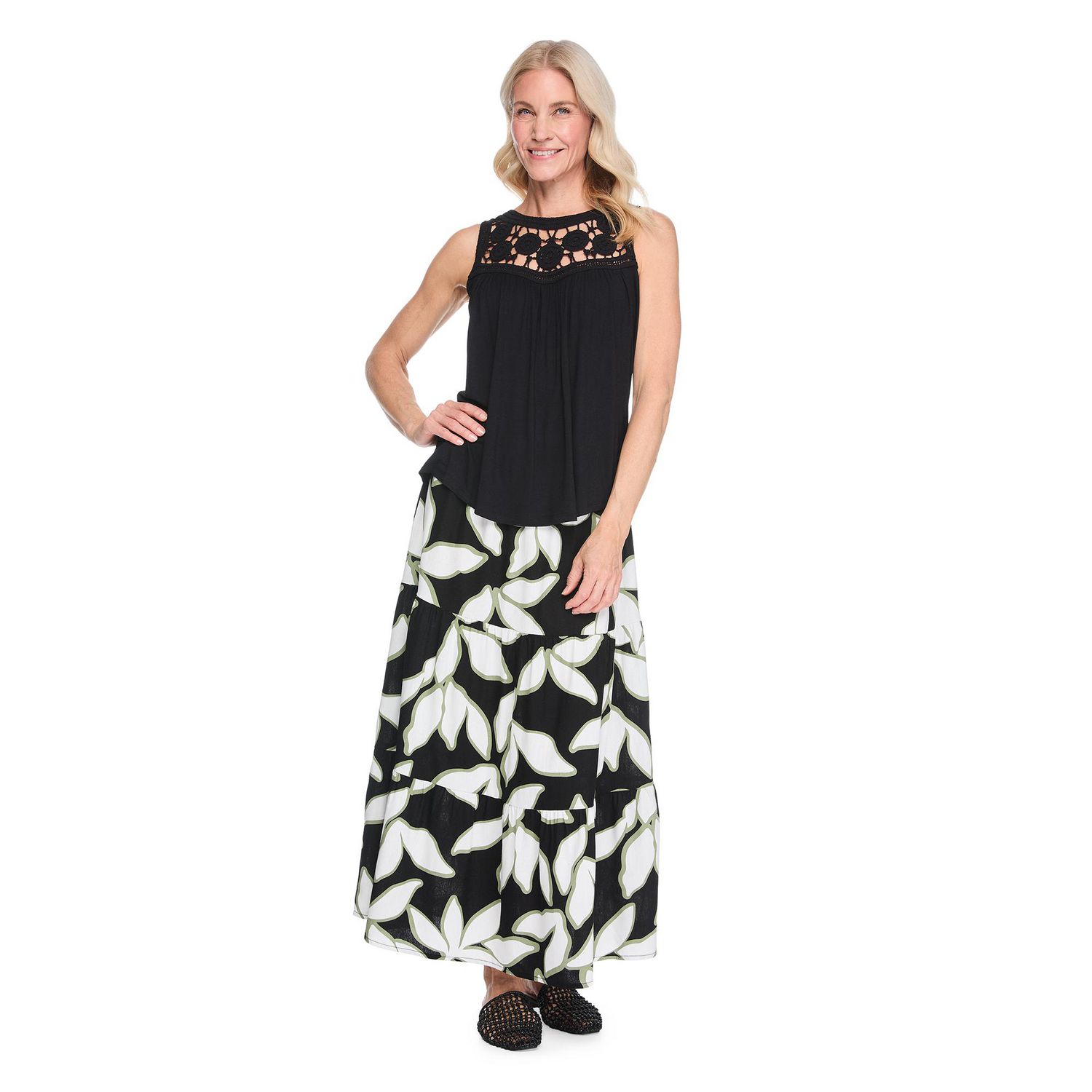 Iyla Women's Crochet Yoke Tank Top