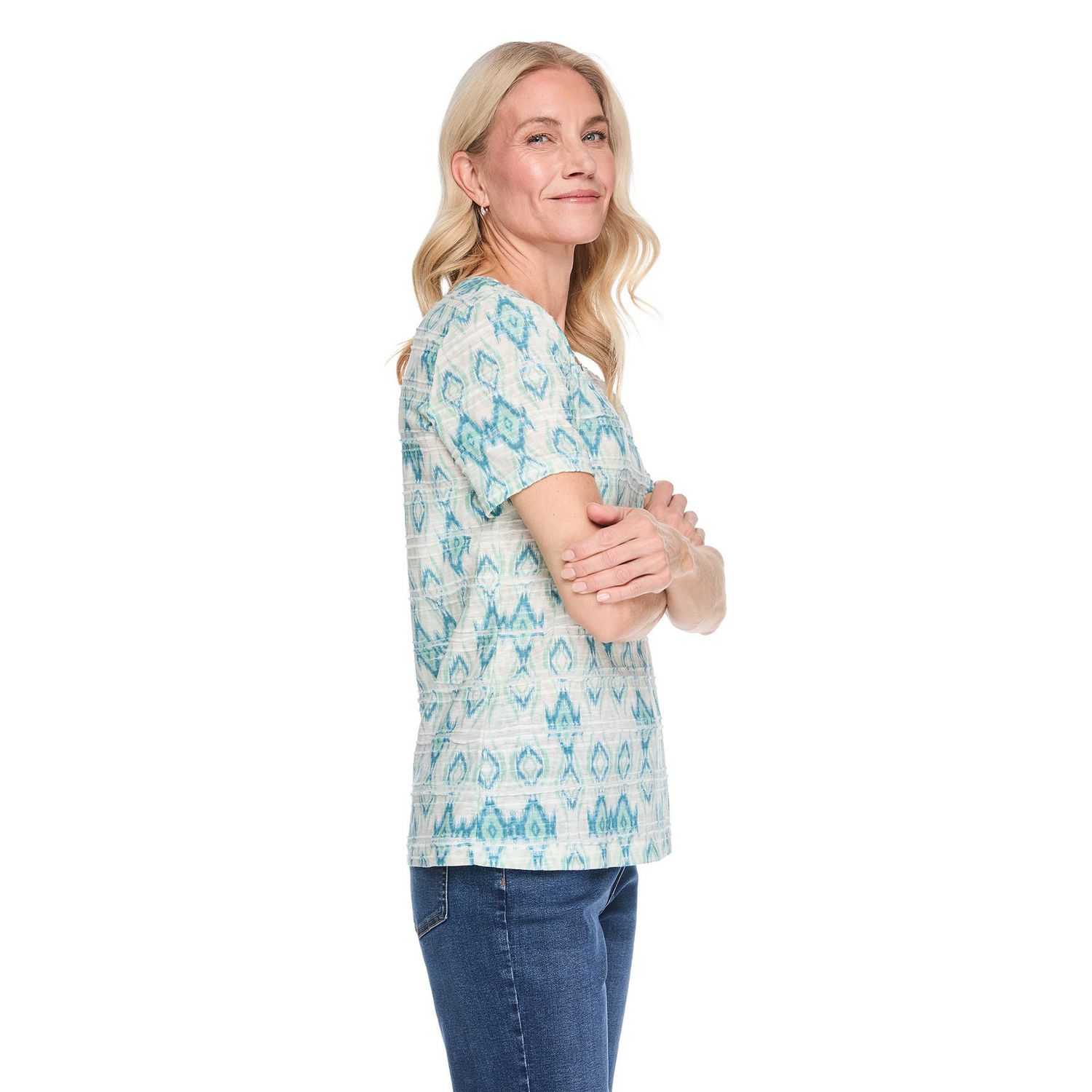 T-shirt imprimé en jacquard Iyla pour femmes
