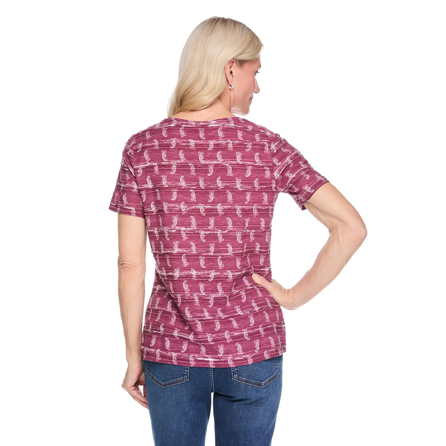 T-shirt imprimé en jacquard Iyla pour femmes