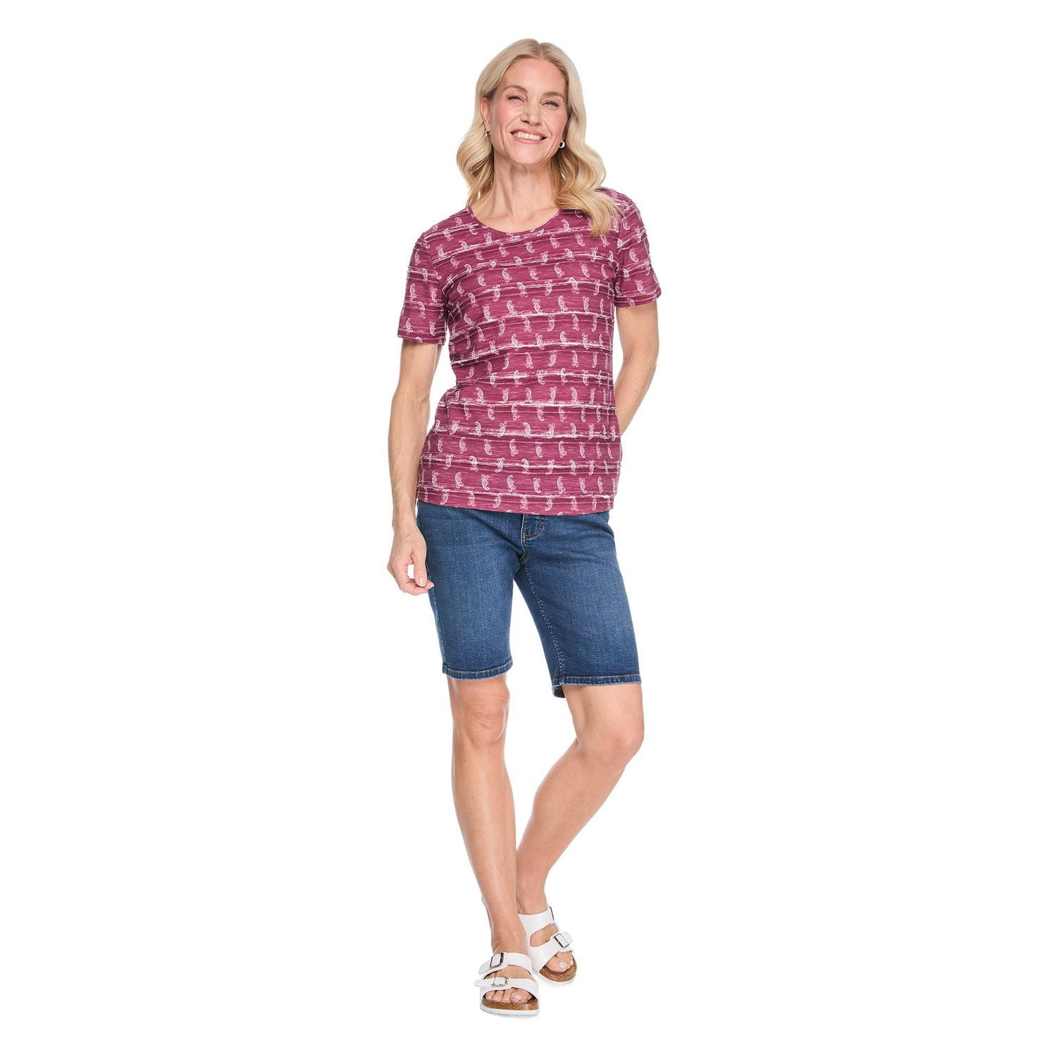 Iyla Women's Printed Jacquard T-Shirt