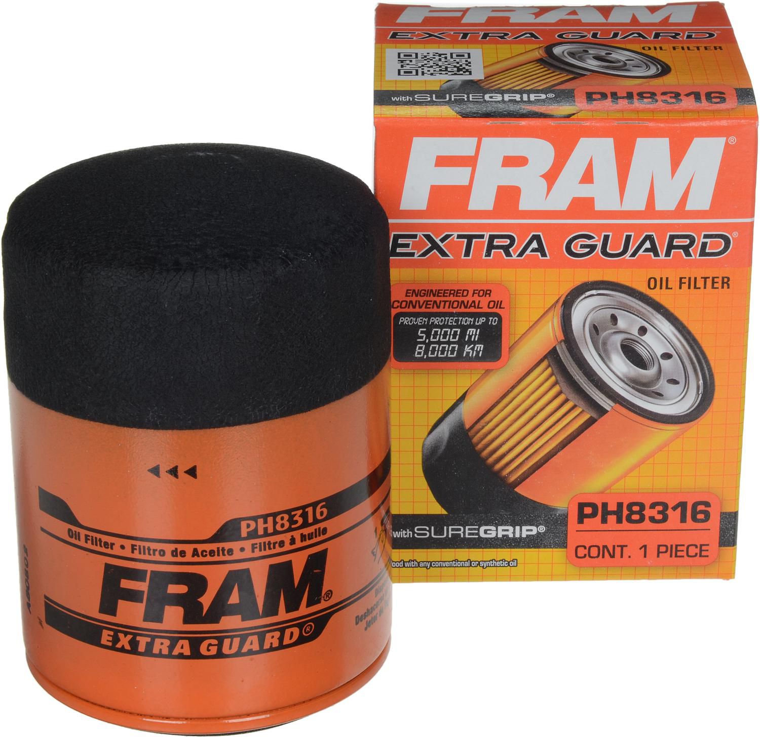 Filtre à huile PH6607 Extra Guard de FRAM Protection prouvée jusqu