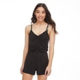 thumbnail image 1 of No Boundaries Women's Shirred Romper, 1 of 6