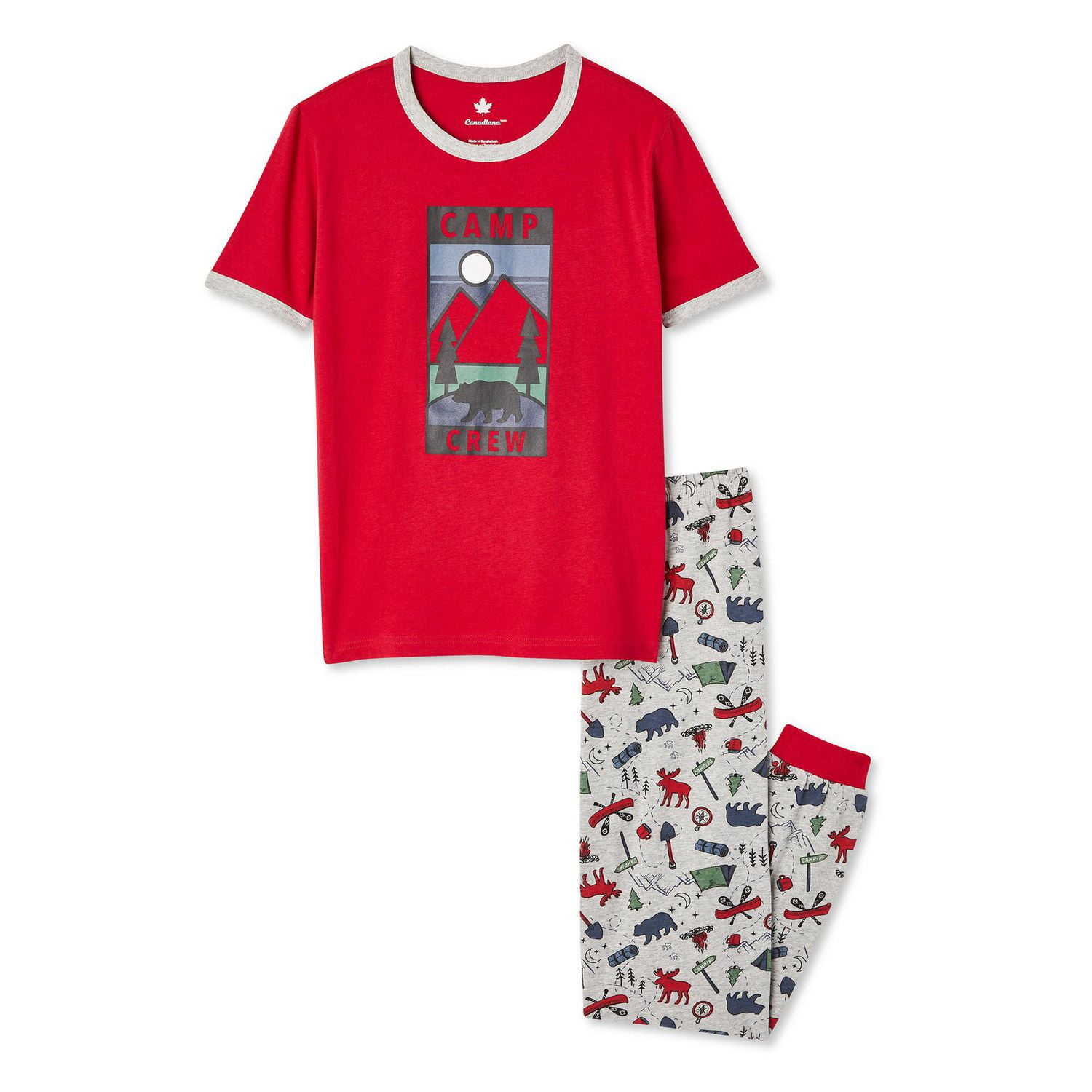 Canadiana Boys' Tee and Pant Pajamas 2-Piece Set