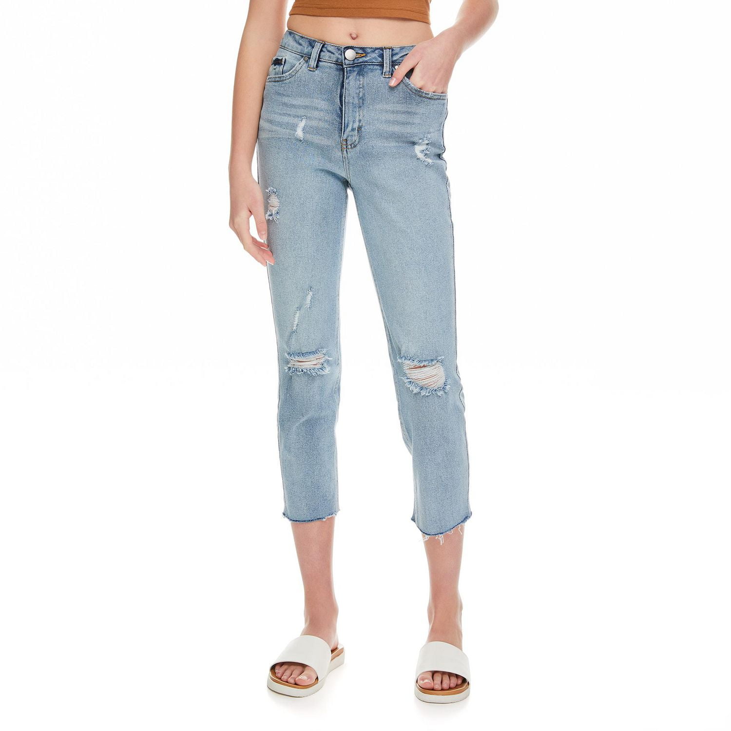 No Boundaries Women's Slim Crop Straight Pant