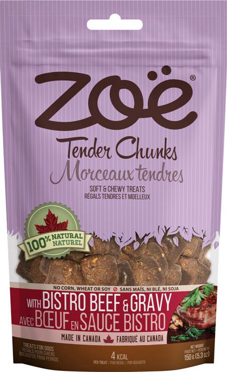 Zoe Tender Chunks Dog Treat, Beef & Gravy, 150g