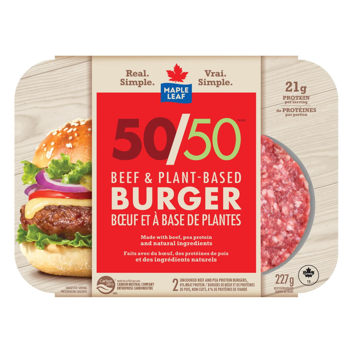Maple Leaf Beef & PlantBased Burger Walmart Canada