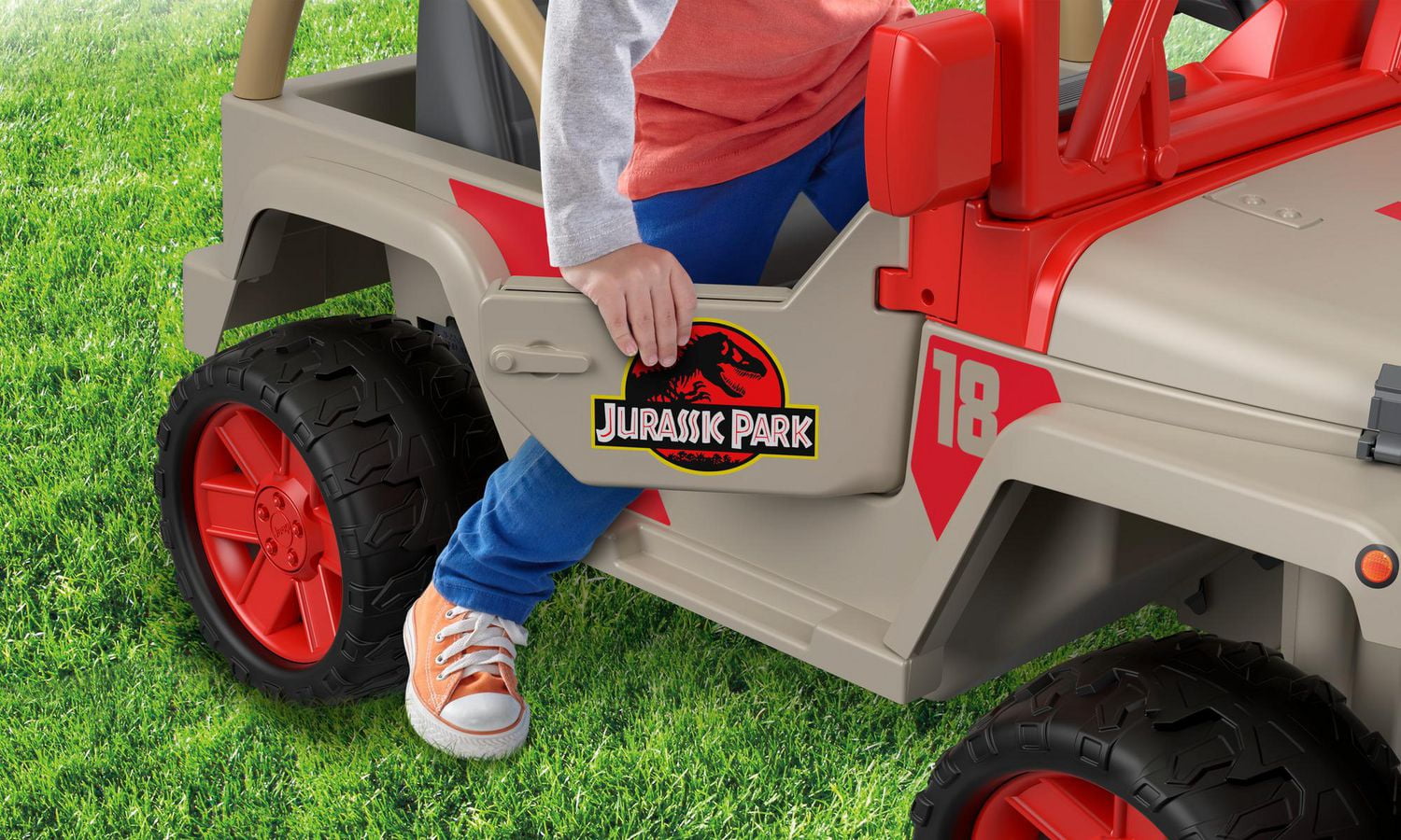 Power Wheels Jurassic Park Jeep Wrangler Ride-On Car with Dinosaur Sounds &  Light Bar, 2 Seater | Walmart Canada