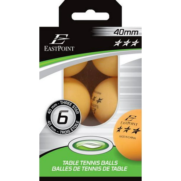 Balles de tennis de table EastPoint Sports 3 étoiles de 40 mm orange 6  balles de tennis de table 