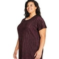 thumbnail image 2 of George Plus Women's Metallic Dot Sequin Tee Dress, 2 of 6