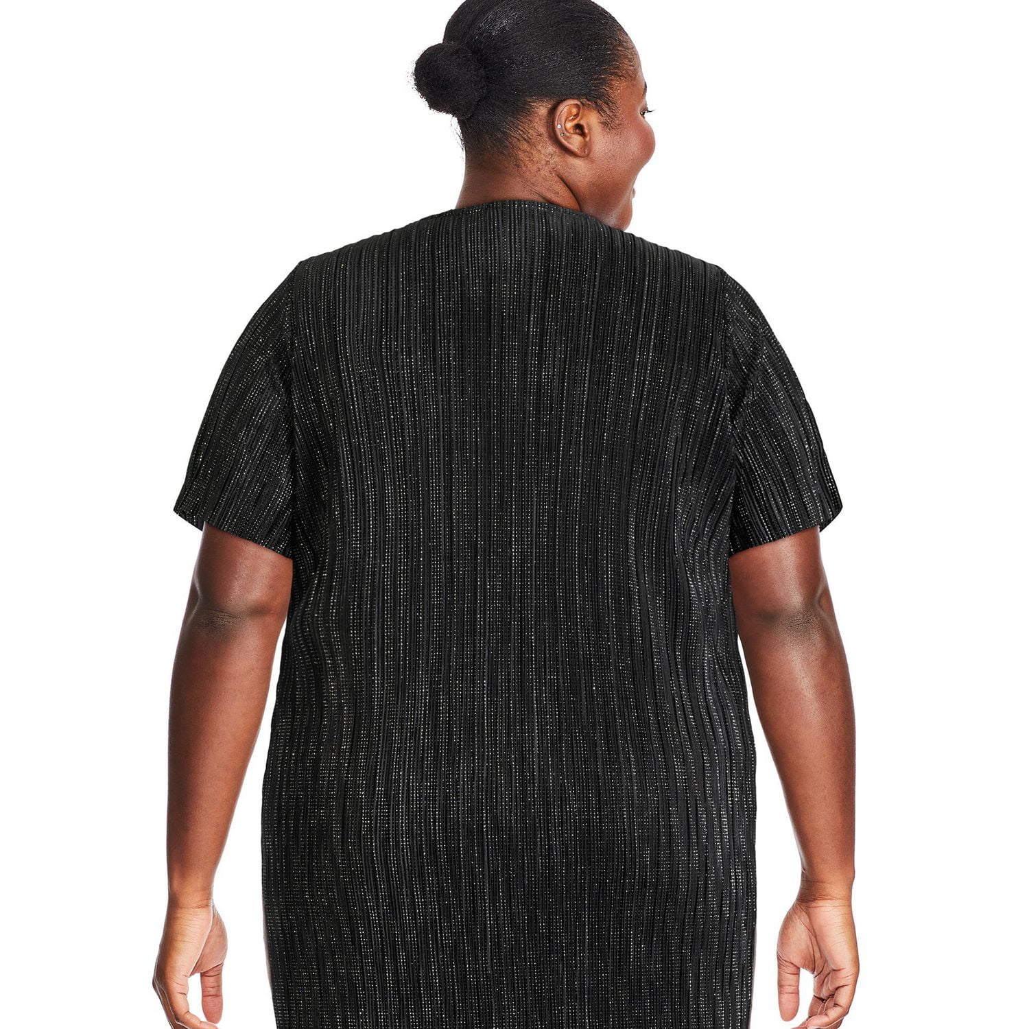 Robe t-shirt à pois métalliques et paillettes George Plus pour femmes