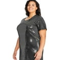 thumbnail image 2 of George Plus Women's Metallic Dot Sequin Tee Dress, 2 of 6