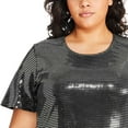 thumbnail image 4 of George Plus Women's Metallic Dot Sequin Tee Dress, 4 of 6