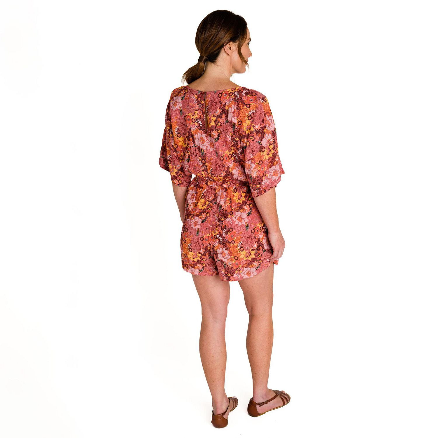 IVY Women's V-neck Kimono style sleeve Romper