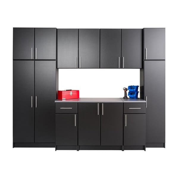 Prepac Elite 112 in. Manufactured Wood Storage Cabinet Set A - 9 pc ...