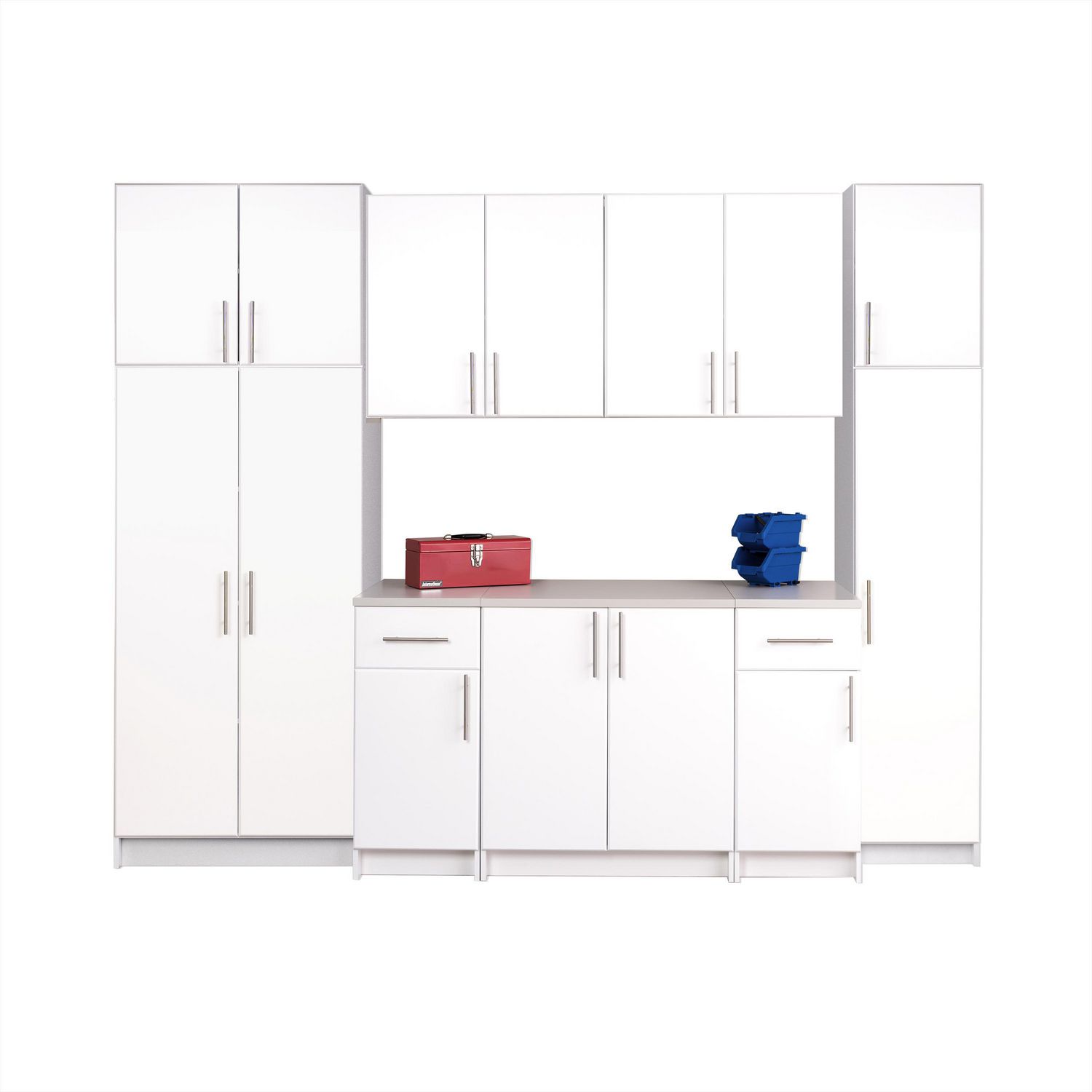 Prepac Elite 112 Storage Cabinet Set A 9 Pc White Walmart