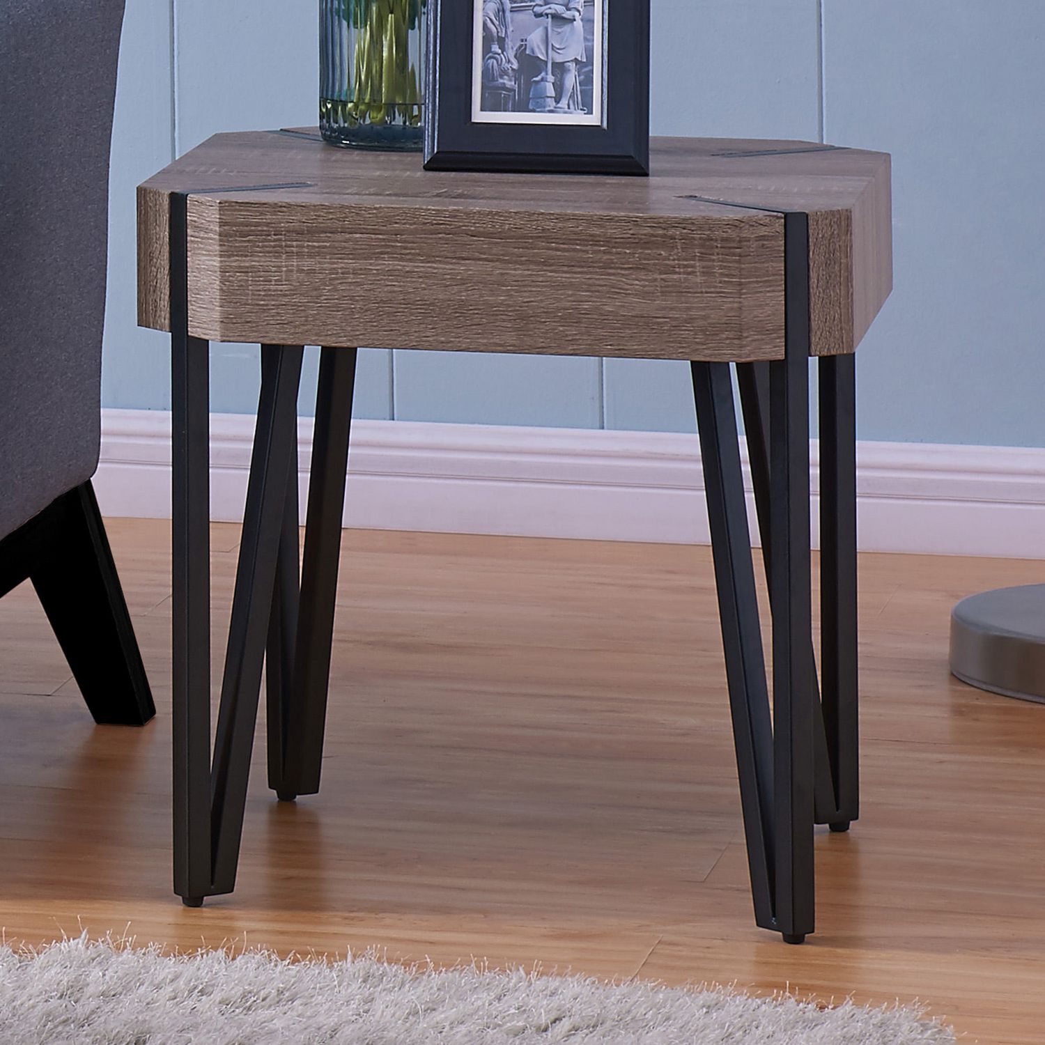 Faux Oak/Metal Accent Table | Walmart Canada