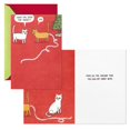 thumbnail image 2 of Hallmark Shoebox Funny Christmas Cards Assortment, 5 Cards with Envelopes (Cats, Snowmen, Santa), 2 of 9