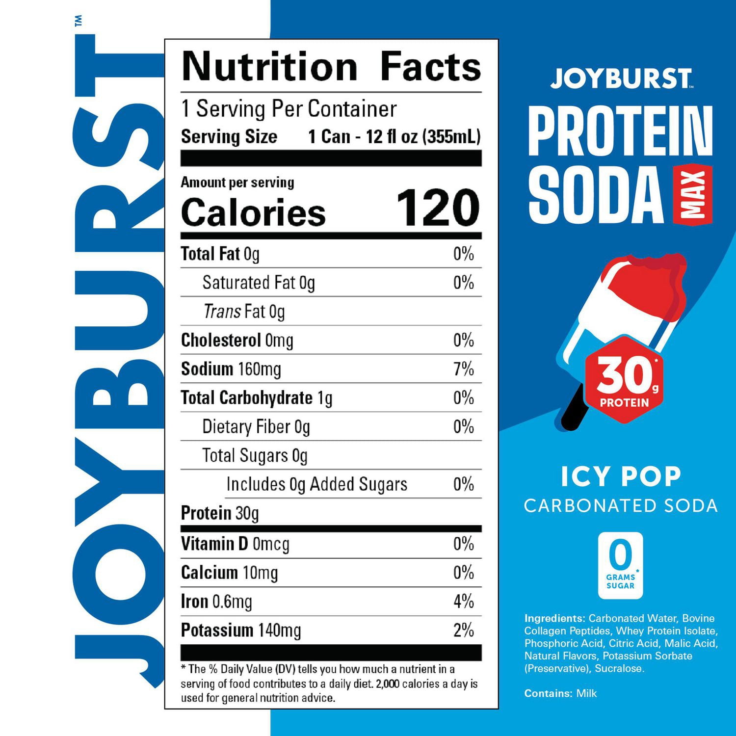 Joyburst Protein Soda Max Icy Pop
