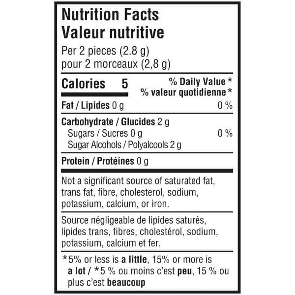 EXCEL, Menthe poivrée, gomme à mâcher sans sucre, 60 morc., 1 bout. 1 bouteille, 60 morceaux
